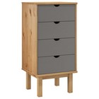 Retro Scandi Chest of Drawers Dresser Tallboy Storage Cabinet Bedroom Pine Wood