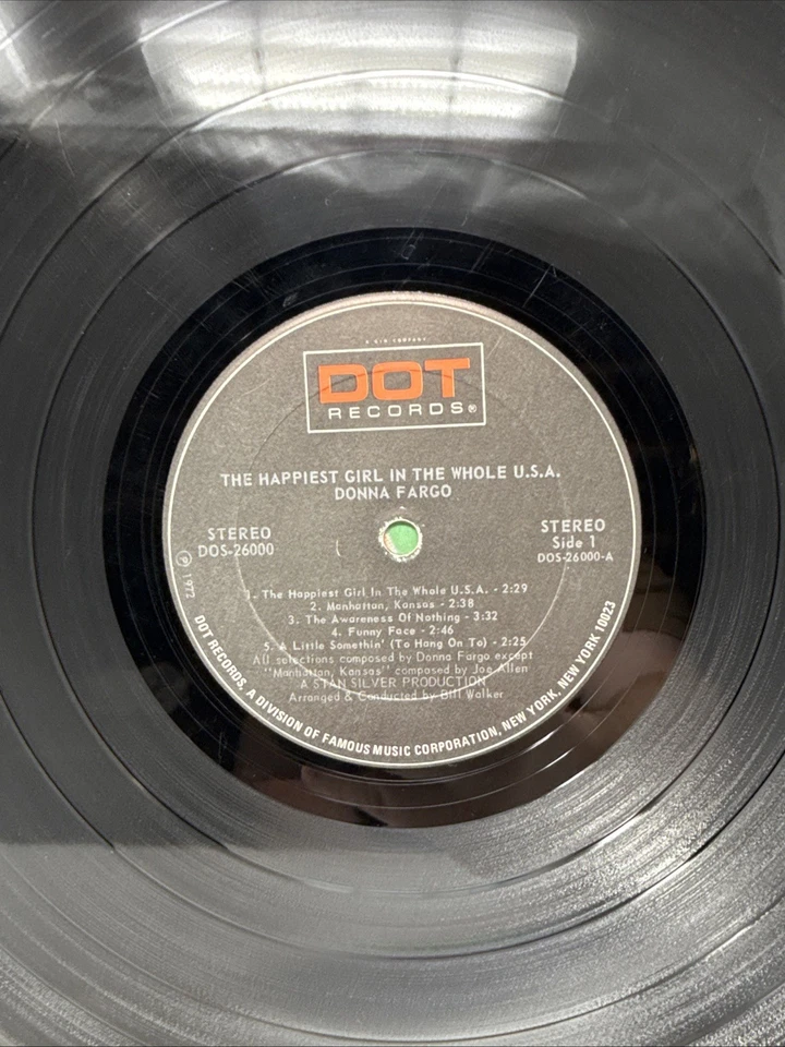 Donna Fargo The Happiest Girl In The Whole USA Vinyl Record LP (VG) Foto 4 de 4