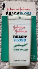 Vintage 1995 Johnson and Johnson Reach Mint Waxed Dental Floss 200 yd New Sealed