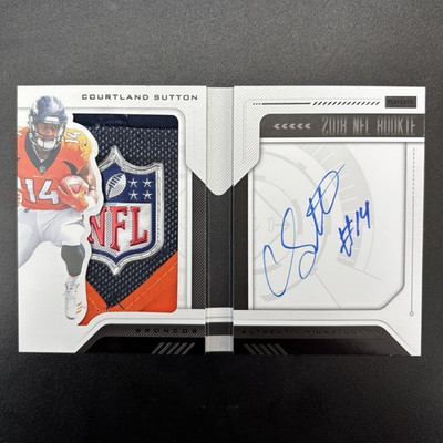 Panini 2018 Playbook Courtland Sutton RC Auto NFL Shield Booklet 1/1 Broncos