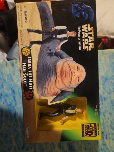 Star Wars, The Power Of The Force, Jabba The Hutt & Han Solo 1997 MIB New Sealed