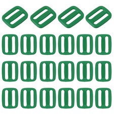 22 Pcs Tri-Glide Slider, 3/4 Inch Triglides Slider Buckle for Backpack, Green