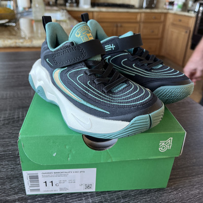 #ad #ad Nike Giannis Immortality 4 Black Metallic Gold Bicoastal Size 11c $42.86