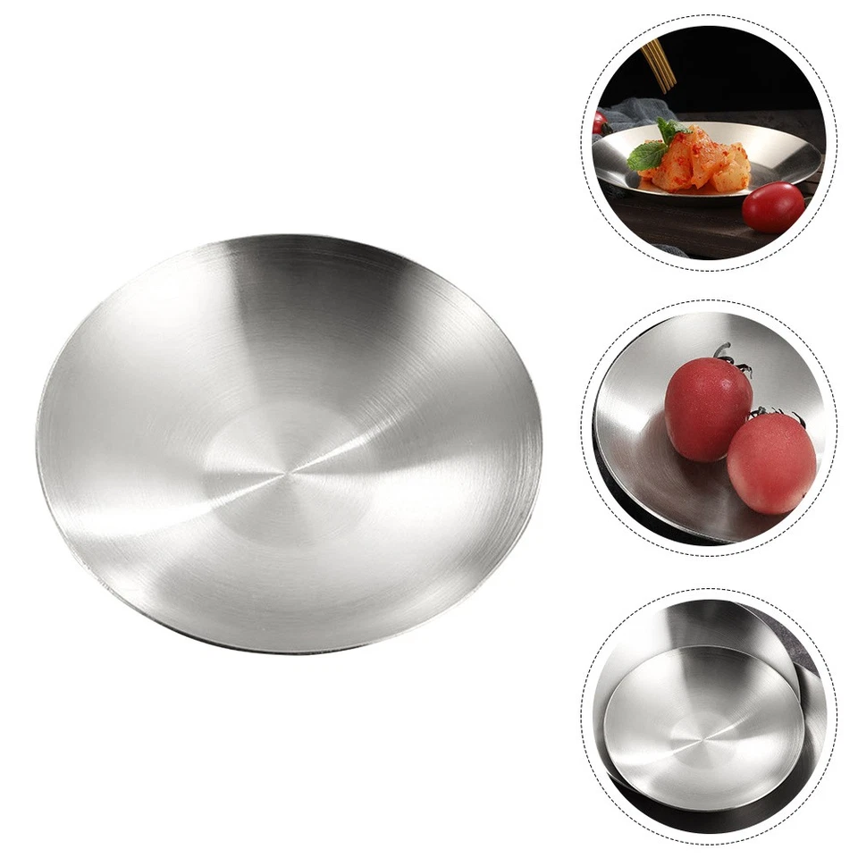 Stoviglie in Acciaio Inossidabile Piatto Per Salsa Di Immersione - Immagine 4 di 4