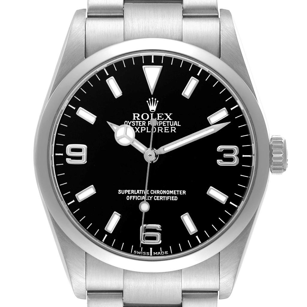 Rolex Explorer I Black Dial 36mm Stainless Steel Mens Automatic Watch 114270
