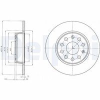 2X Bremsscheibe Delphi BG4324C FüR Audi A3 TT A8 Q2 Seat Leon Skoda A1 VW ST SC