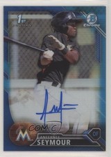2016 Bowman Chrome Prospect Blue Refractor 123/150 Anfernee Seymour Auto z9n