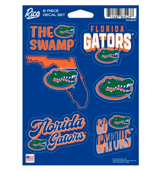 Bandiera Per Auto Florida Gators 40,6x48,3 Cm | Doppia Faccia Con Palo Nero | Ufficiale NCAA Rico Industries