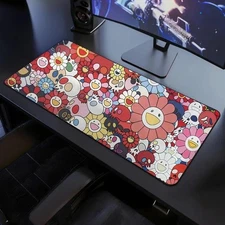 Takashi Murakami Sunflower Red Gaming Mouse Pad Desk Mat Accessories