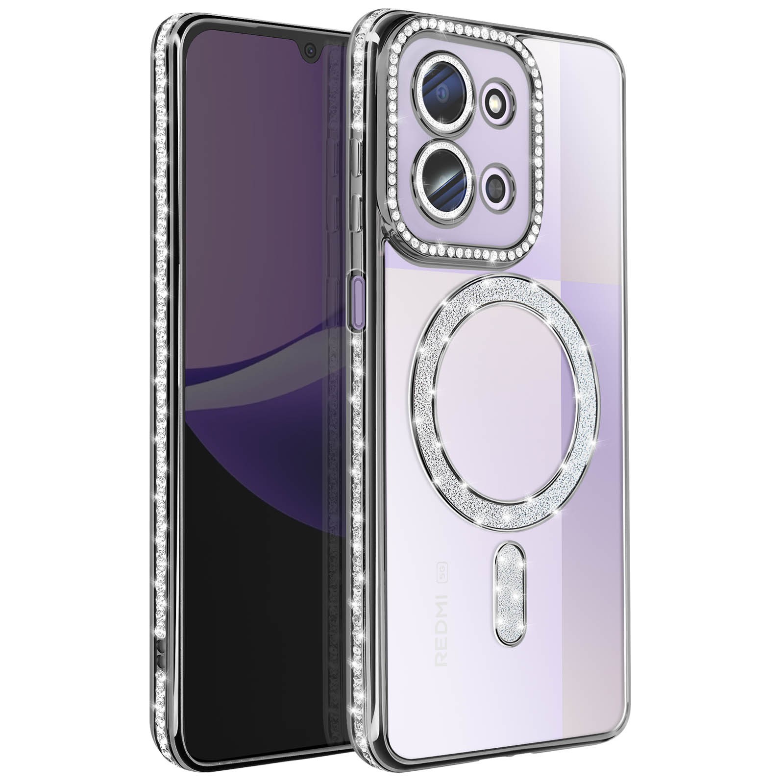 Coque Redmi 15C bumper strass protection silicone transparent marque Avizar
