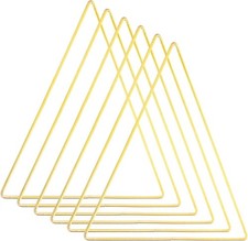 8 Inch Triangle Dream Catcher Rings - Gold Metal Wreath Hoops for Crafts