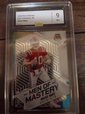 Panini 2025 Mosaic Men of Mastery Drake Maye New England Patriots #3 Graded 9