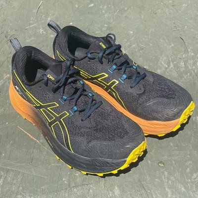 ASICS TRABUCO MAX 2, Black/Golden Yellow, Mens 11, Exc cond,  w/box, 84 miles