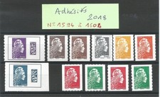TIMBRES AUTOADHESIFS FRANCE NEUF** - 2018 - "Marianne d'Yz" - N° 1594 à 1604