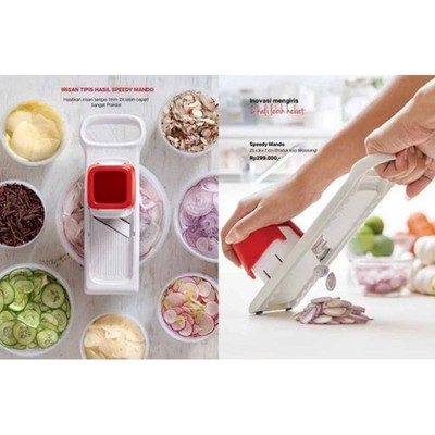 Tupperware Speedy Mando Mandoline Slicer Vegetable Cutter Grater Kitchen Tool BN