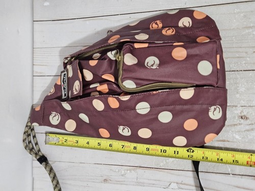 KAVU Ropette Sling Crossbody Backpack Plum Polka Dots Hiking Bag Catnap Print - Picture 21 of 21
