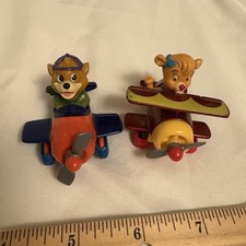 1989 Disney Tale Spin Lot Of 2 Plane McDonald's Happy Meal Toy Vintage