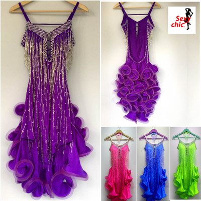 ABITO DA BALLI LATINI E CARAIBICI. LATIN DRESS. BAMBINA/DONNA. DANZA  SPORTIVA | eBay