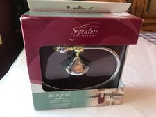 Signature Bathware Stamford Towel Ring, Polished Chrome  Polished Brass Finish