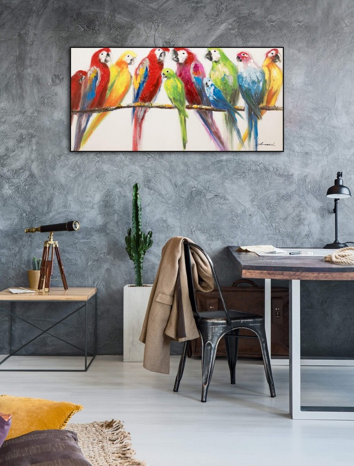 Handgemaltes Gemälde 'Color My Heart' 150x50cm | Inkl. Echtheitszertifikat