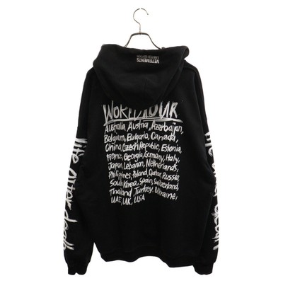 VETEMENTS 21AW WORLD TOUR LOGO HOODIE UA52TR910W BACK PRINT 