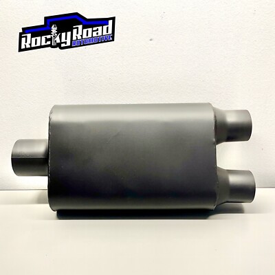 SpeedFX 3  Single Inlet Performance Muffler w/ Dual 2.5  Outlet Stainless Steel