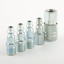 5 Pc 1/4" NPT Zinc Air Couplers With Adapter Quick Disconnect Air Hose Fittings