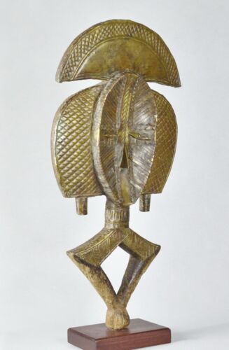 KOTA Nice Reliquary Figure wooden and cupper african sculpture Gabon
