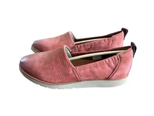 Cobb Hill Women's Slip-on 10 M Red Rust Flat Loafers Suede Closed Toe NEW