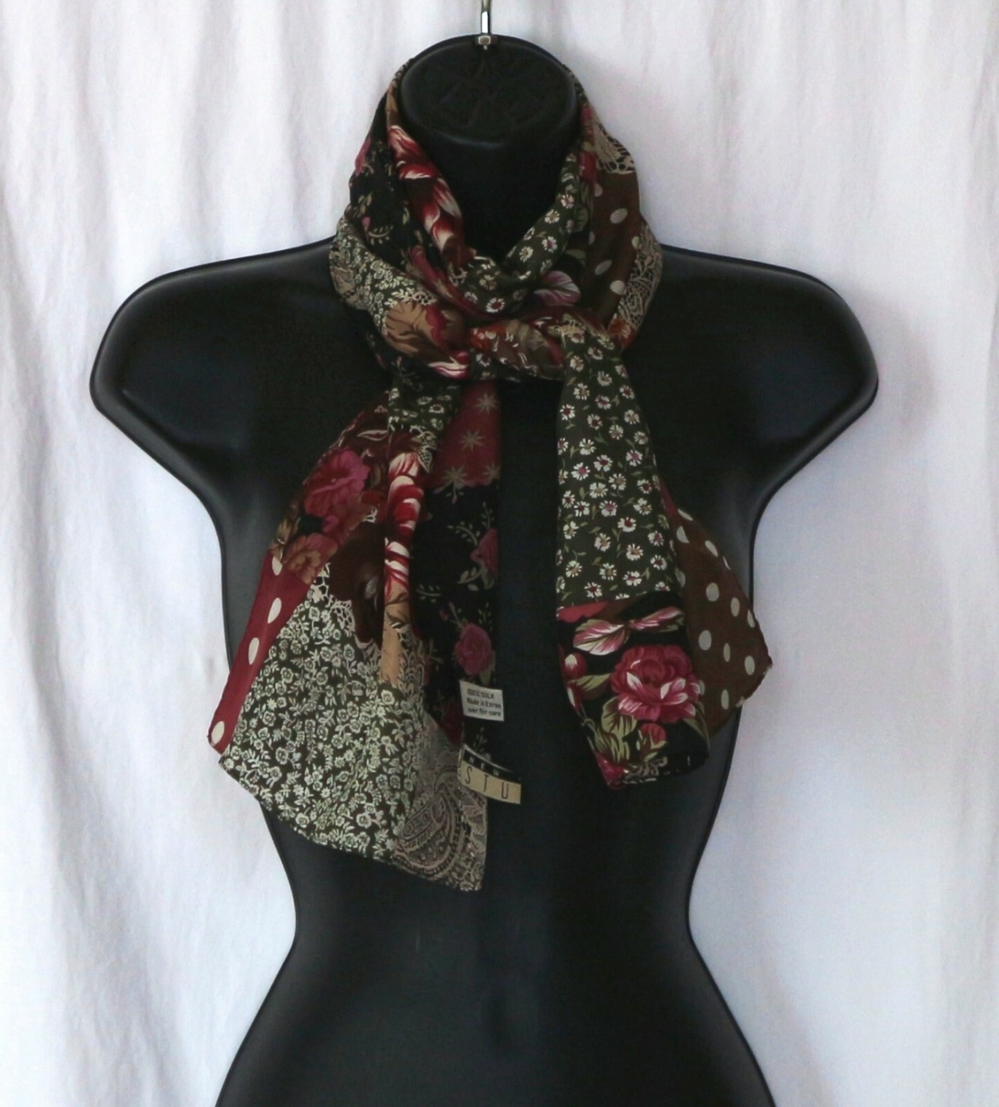 NEW YORK STUDIO Multi-Print Rectangular Silk Scar… - image 6