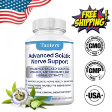Advanced Nerve Supplement Supports Sciatic Nerve Health 120 Capsules Vegan