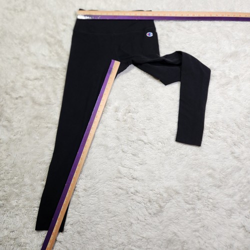 Champion Leggings Juniors Size Medium Black Pastel Spell Out Graphic B5 - Picture 6 of 10