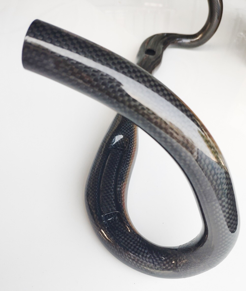 NO LOGO Carbon Drop road Compact Bar glossy hidden cable routing 440mm ...