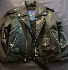Child s Imitation Leather USA Jacket . Outdoor Habitat Size 3T