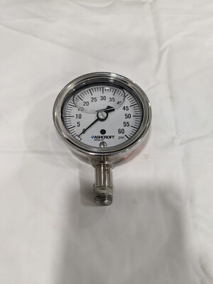#ad #ad ASHCROFT Pressure Gauge: 2 1 2quot; Dial 0 to 60 psi 1 4quot; Thread 94475 $44.80