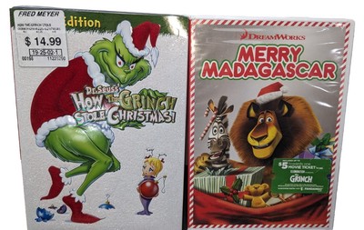 How The Grinch Stole Christmas - Ultimate Edition + Merry Madagascar DVD ~ NEW.