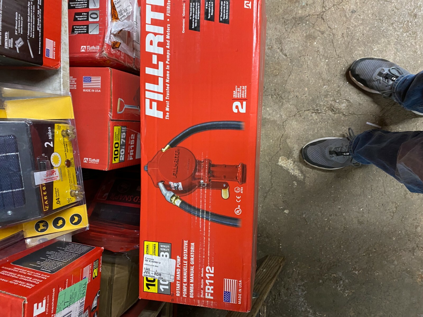 NEW FillRite FR112 Rotary Vane Hand Pump with Discharge Hose, Nozzle