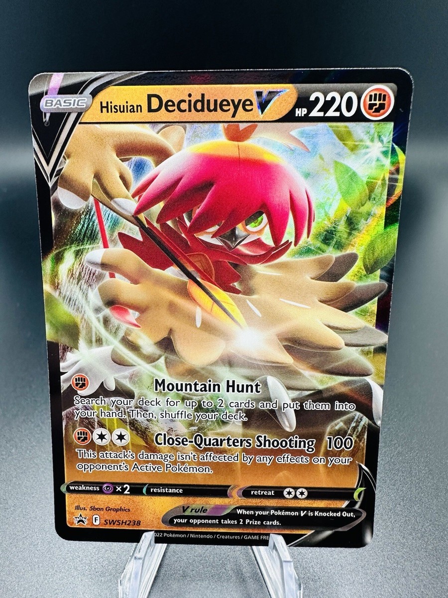 Pokemon TCG - Hisuian Decidueye V SWSH238 - Black Star Promo 2022