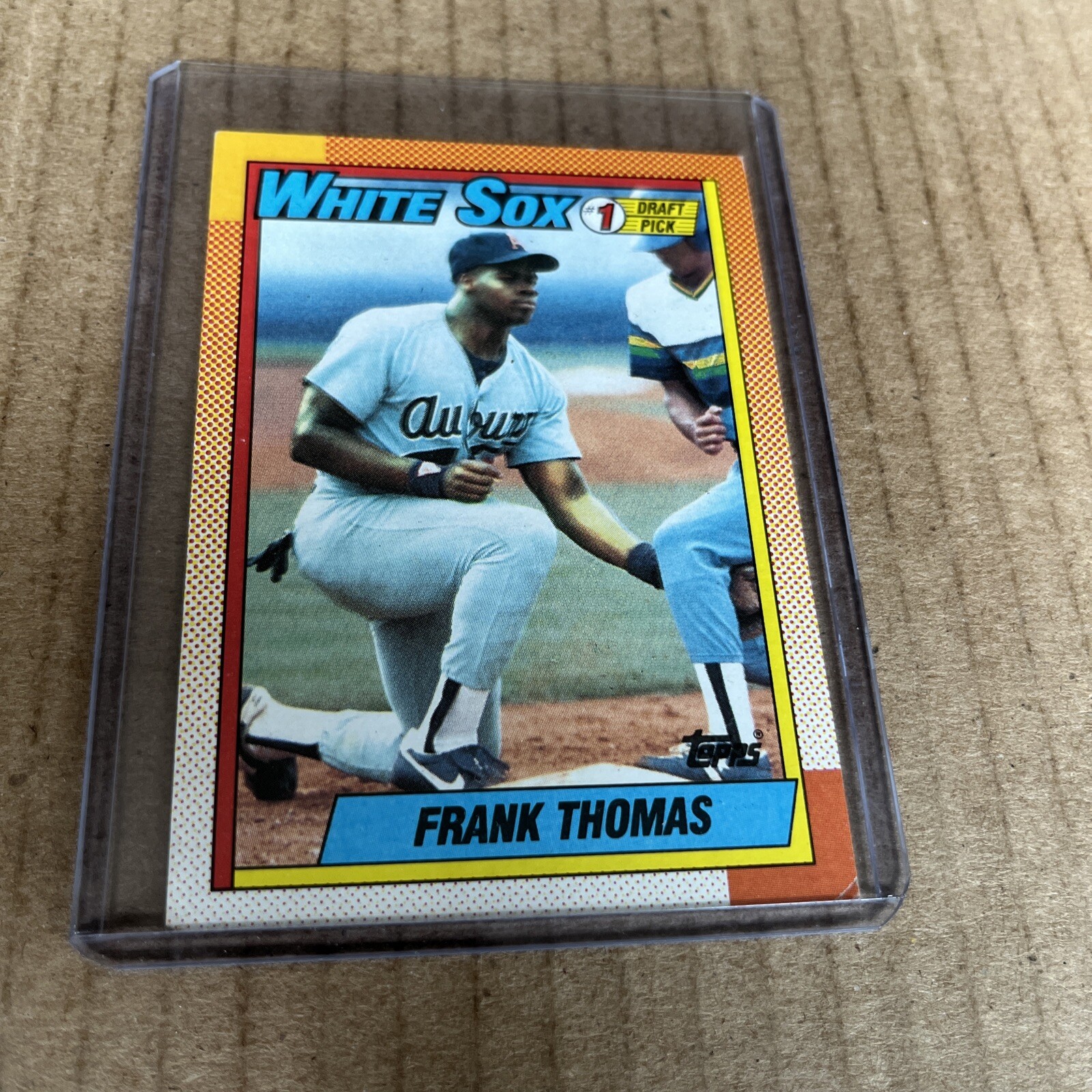 1990 Topps FRANK THOMAS RC #414 White Sox Baseball Card (fair)(b5)