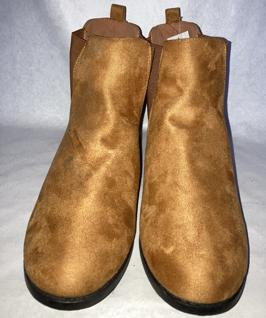 Pep&Co Women's Ladies Tan Faux Suede Pull On Chelsea Ankle Boots UK 8 EU42 BT027 image 3