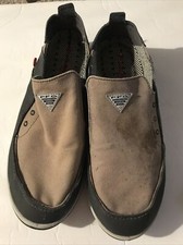 Columbia PFG Bahama Slip On Shoes Mens Vent Fishing Kettle Beige/Gray Size 11