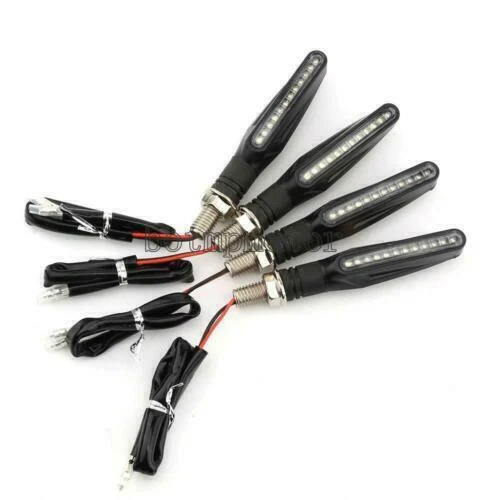 Мини пластиковые белые светодиодные указатели поворота 3,3 дюйма для Suzuki GS450 GS500E GS550 - Изображение 3 из 4