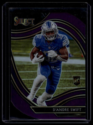 2020 Panini Select #351 D'Andre Swift Purple Prizm Die Cut