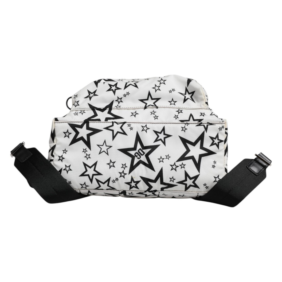 Dolce & Gabbana Starry Black and White Backpack Nylon backpack with Dolce&Gabbana Milano print in Black for  main image 2