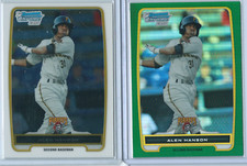 Alen Hanson 2012 Bowman Chrome Base & Green Refractor Prospect Cards #BCP143