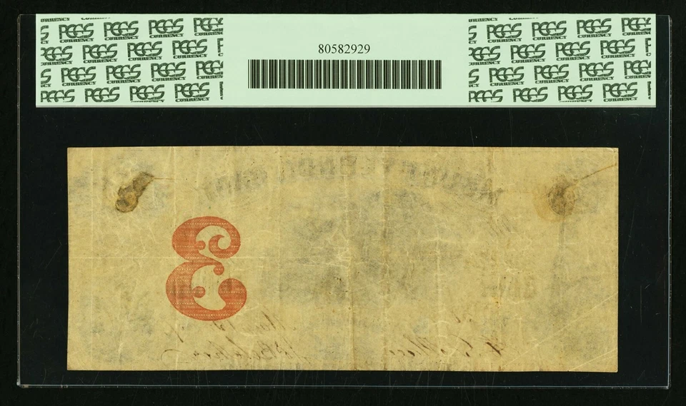 Obsolete Currency Providence, RI - Mount Vernon Bank $3 1857 PCGS Very Fine 30 - Image 2 of 2
