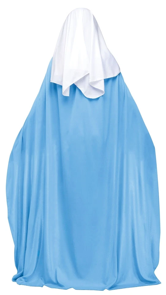 Virgin Mary Religious Adult Ladies Halloween Christmas Costume Dress Blue White - Image 2 of 2