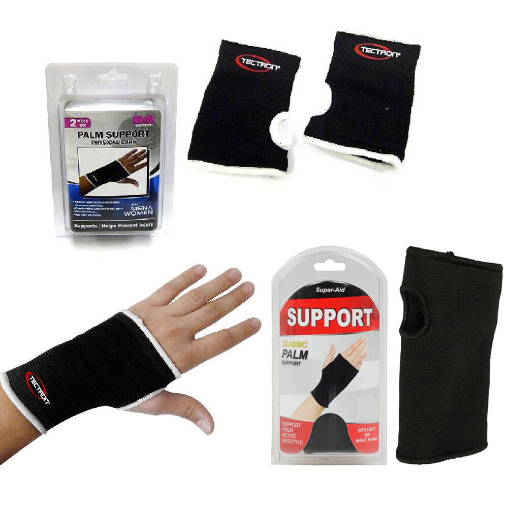 2 Palm Wrist Hand Brace Elastic Support Carpal Tunnel Tendonitis Pain Relief New (7795735140109)