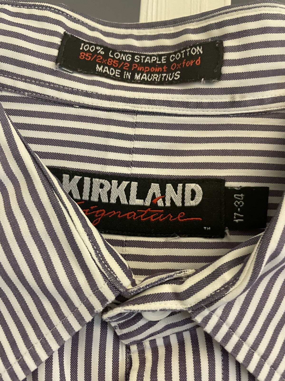 Kirkland Signature NonIron Button Down Shirtsize 17… Gem