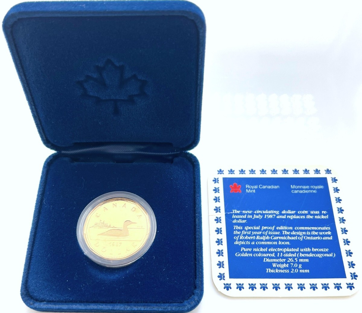 1987 Canada $1 Royal Canadian Mint with Box/COA | eBay